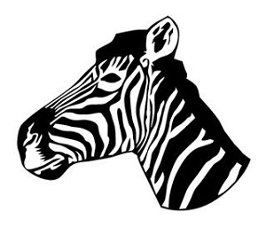 Zebra Head Decal Sticker 