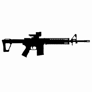 AR15 Silhouette v1 Decal Sticker 