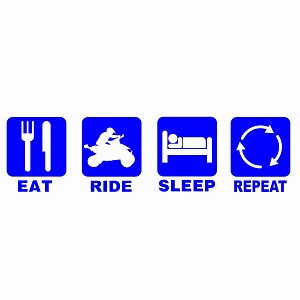 Eat Ride Sleep Repeat - ATV Decal Sticker 